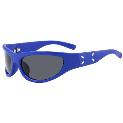 Fashion Casual UV Protection Windproof Oval Box Sunglasses
