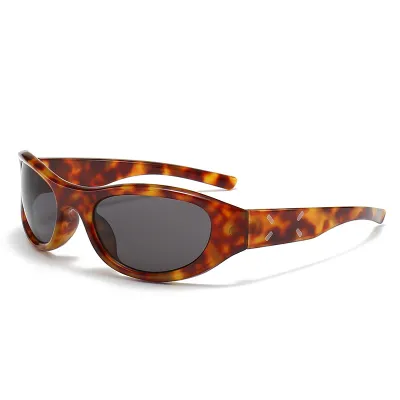 Fashion Casual UV Protection Windproof Oval Box Sunglasses