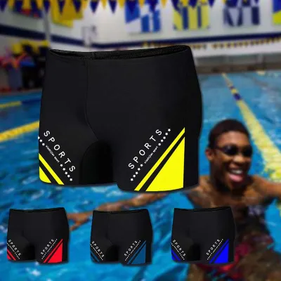 Wholesale Men Swimming Trunks Front Zipper Pocket Quick Dry Beach Plus Size Swimwear Shorts
