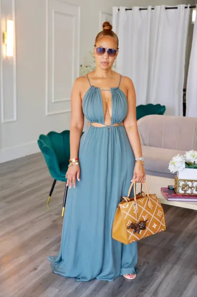 Women Sexy Hollow-Out Backless Sleeveless Maxi Dress - Street Hipster Style