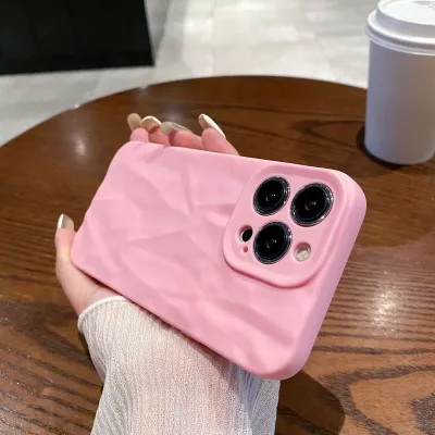 Fashion Solid Color Frosted Pleated All-Covering Soft TPU iPhone Case