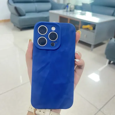 Fashion Solid Color Frosted Pleated All-Covering Soft TPU iPhone Case