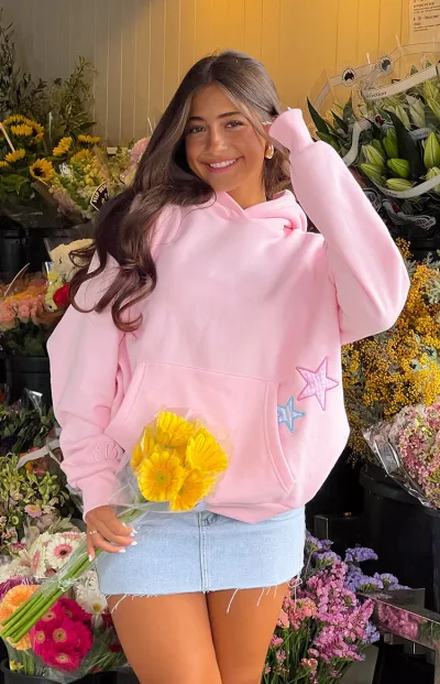 Women Casual Star Embroidered Long-Sleeve Hoodies
