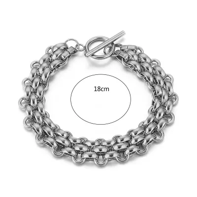 Women Fashion Titanium Steel Mesh Pear Chain Bracelet