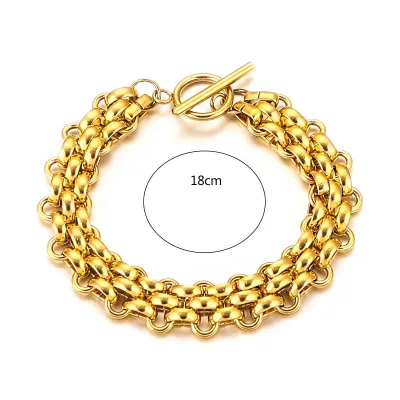 Women Fashion Titanium Steel Mesh Pear Chain Bracelet