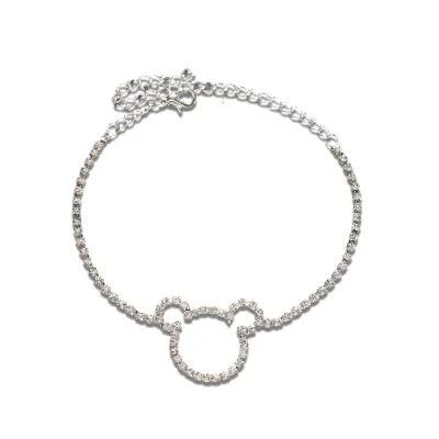 Women Fashion Simple Rhinestone Anklet