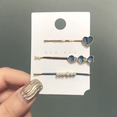 Women Fashion Love Star Side Hairpin 3pcs/Set Alloy Fresh Sweet