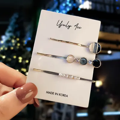 Women Fashion Love Star Side Hairpin 3pcs/Set Alloy Fresh Sweet