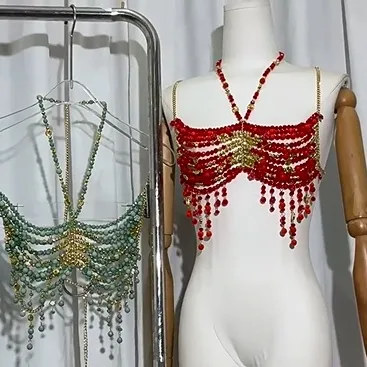 Women Fashion Sexy Beads Tassel Body Chain