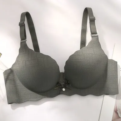 Women Sexy Solid Color Thickened Breathable Adjustable Bra