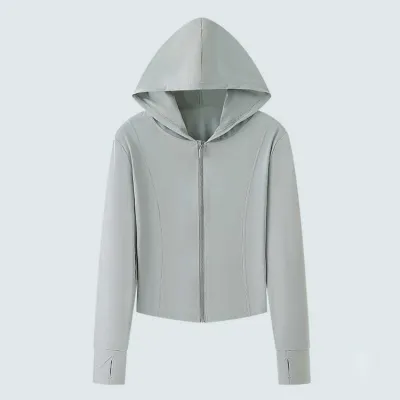 Women's Slim Fit Sunscreen Breathable Zipper Hoodie Jacket
