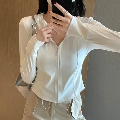 Women's Slim Fit Sunscreen Breathable Zipper Hoodie Jacket