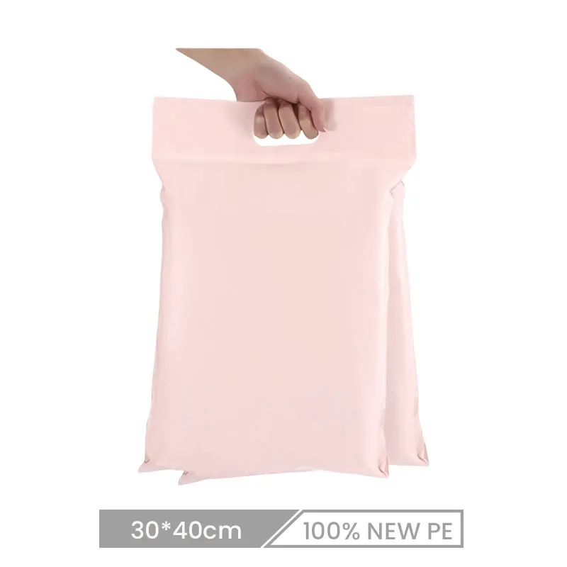custom 30*40cm Pink Portable Express Bag 0.12mm Thickened Poly Mailer 100pcs/Lot 100% New Material