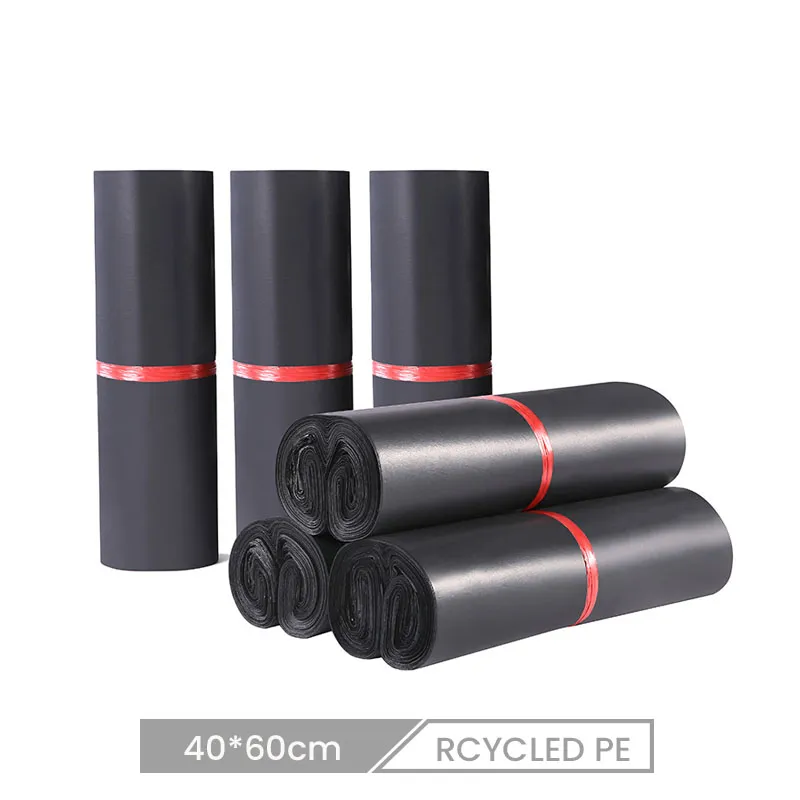 Custom Thickened Express Bag Recycled Black Poly Mailers Packaging Bag 100pcs/Lot