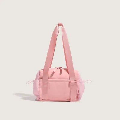Fashion Casual Solid Color Nylon Storage Zipper Handbag