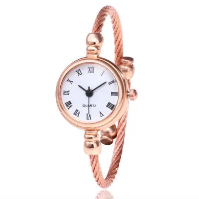 Women's Fashion Simple Small Dial Alloy Case Bracelet Watch