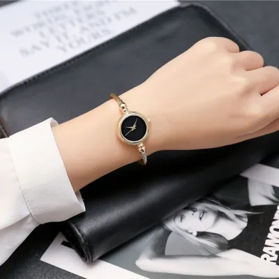Women's Fashion Simple Quartz Bracelet Watch with Onion Crown Alloy Case Stainless Steel Strap