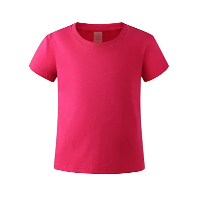 Kids Boys Clothing Combed Cotton Solid Color Short Sleeve T-Shirt Crewneck Casual Summer