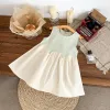 Green Splicing Dress