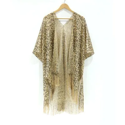 Women Sexy Stripe Tassel Cover-Up