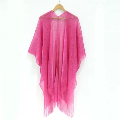 Women Sexy Stripe Tassel Cover-Up