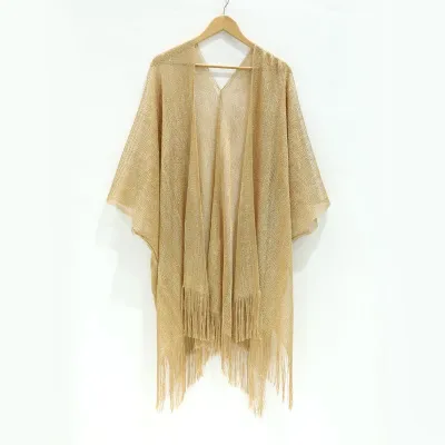Women Sexy Stripe Tassel Cover-Up