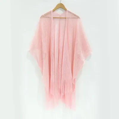 Women Sexy Stripe Tassel Cover-Up