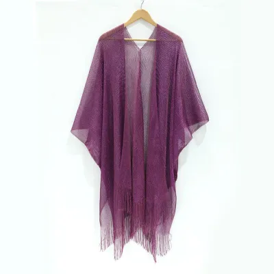 Women Sexy Stripe Tassel Cover-Up