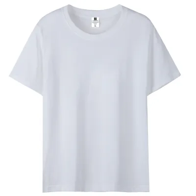 200Gsm Men's Loose Fit Solid Color Short Sleeve Crewneck T-Shirt