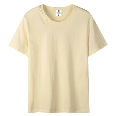 200Gsm Men's Loose Fit Solid Color Short Sleeve Crewneck T-Shirt