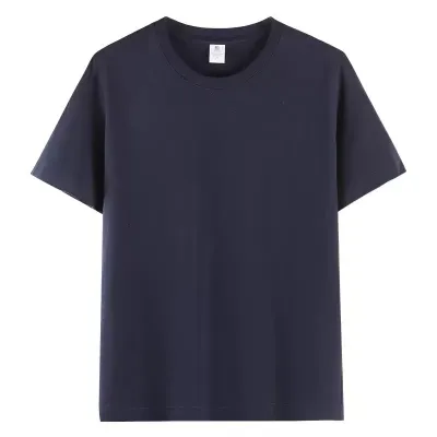 200Gsm Men's Loose Fit Solid Color Short Sleeve Crewneck T-Shirt