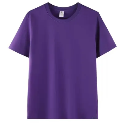 200Gsm Men's Loose Fit Solid Color Short Sleeve Crewneck T-Shirt