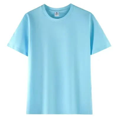 200Gsm Men's Loose Fit Solid Color Short Sleeve Crewneck T-Shirt