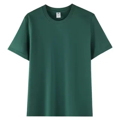 200Gsm Men's Loose Fit Solid Color Short Sleeve Crewneck T-Shirt