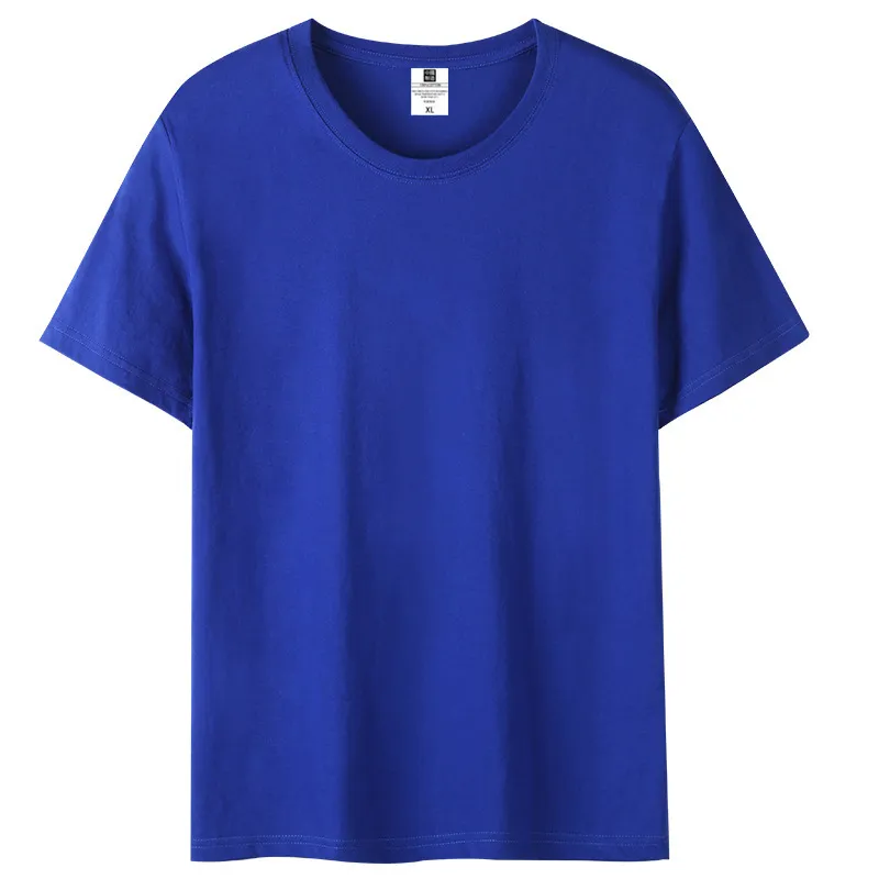 200Gsm Men's Loose Fit Solid Color Short Sleeve Crewneck T-Shirt
