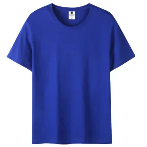 200Gsm Men's Loose Fit Solid Color Short Sleeve Crewneck T-Shirt