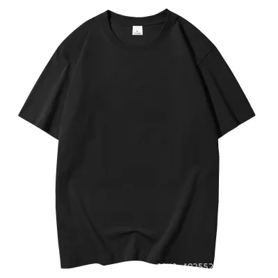 180Gsm Cotton Men Classic Crewneck Short Sleeve T-Shirt Solid Color