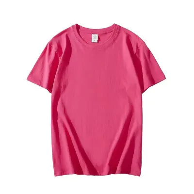180Gsm Cotton Men Classic Crewneck Short Sleeve T-Shirt Solid Color