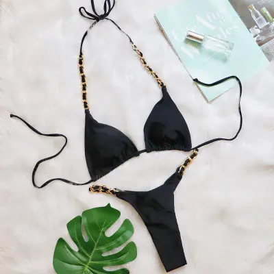 Women Sexy Thong Bikini Swimsuit Nylon