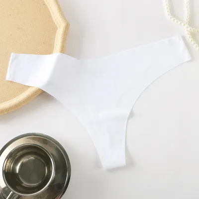 Women Sexy Solid Color Ice Silk Low Waist Panties