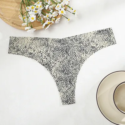 Women Sexy Solid Color Ice Silk Low Waist Panties