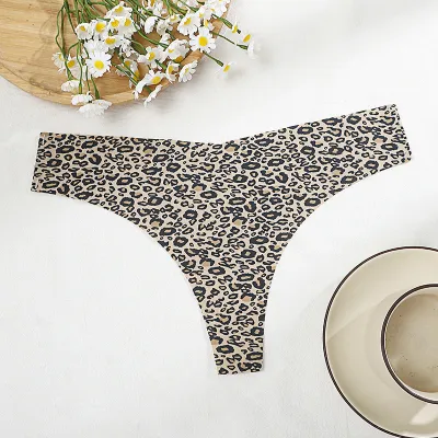 Women Sexy Solid Color Ice Silk Low Waist Panties