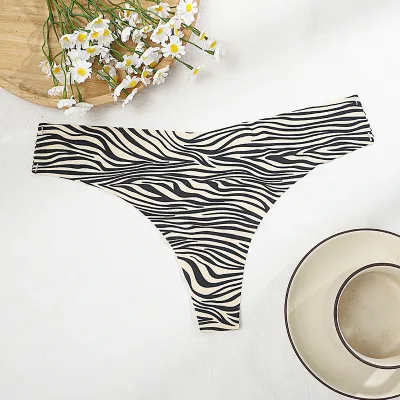 Women Sexy Solid Color Ice Silk Low Waist Panties