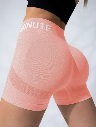 Women High Waist Alphabet Sports Shorts
