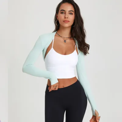 Women Yoga Long Sleeve Blouse Polyester Fiber