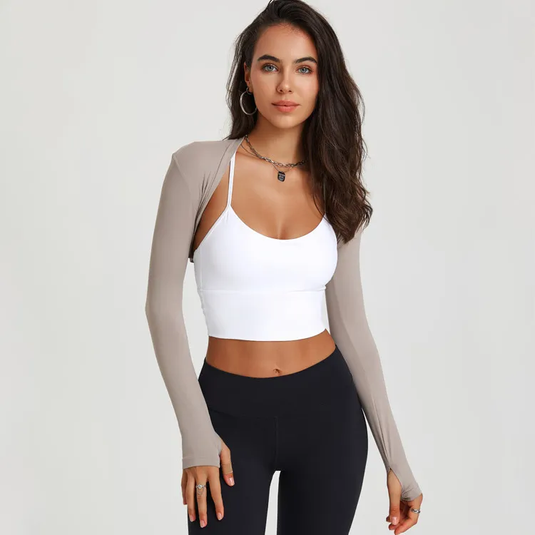 Women Yoga Long Sleeve Blouse Polyester Fiber
