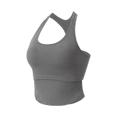 Women Simple Solid Color Sports Tank Top