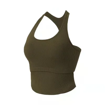Women Simple Solid Color Sports Tank Top