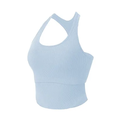 Women Simple Solid Color Sports Tank Top