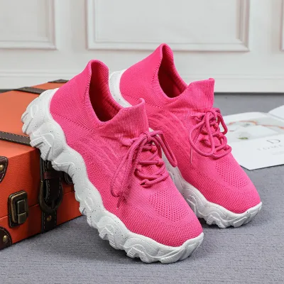 Plus Size Women's Casual Breathable Slip On Sneakers Round Toe Low Top